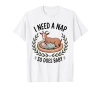 I Need A Nap So Does Baby Funny Tired Mom Goat T-Shirt