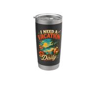 I Need a Vacation Beach Relax Explore Repeat Stainless Steel Insulated Tumbler