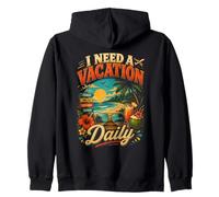 I Need a Vacation Beach Relax Explore Repeat Zip Hoodie