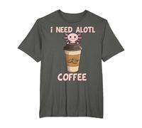 i Need Axolotl Coffee Funny Axolotl Inside Coffee Mug T-Shirt, Men's Big and Tall, Asphalt Grey, 6X Tall