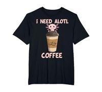 i Need Axolotl Coffee Funny Axolotl Inside Coffee Mug T-Shirt, Men's Big and Tall, Black, 2X Tall