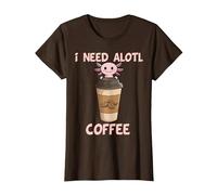 i Need Axolotl Coffee Funny Axolotl Inside Coffee Mug T-Shirt, Women, Brown, Small