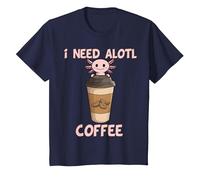 i Need Axolotl Coffee Funny Axolotl Inside Coffee Mug T-Shirt, Youth, Navy Blue, X-Small
