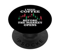 I Need Coffee Before The Opens Shareholder Investor PopSockets Adhesive PopGrip