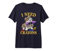 I Need Crayons Military Bulldog Corps Grunt My Soldier Joke Premium T-Shirt