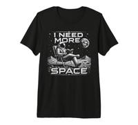 I Need More Space Astronaut Reading Book Spaceman Astronomy Premium T-Shirt