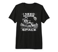 I Need More Space Astronaut Reading Book Spaceman Astronomy Premium T-Shirt