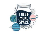 I Need More Space Sweatshirt - White - XXL - White