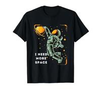 I Need More Space with Basketball in Universe Value Graphic T-Shirt, Men, Black, L