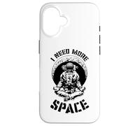 I Need More Space Yoga Astronaut Funny Retro Science Quote Case for iPhone 16