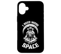 I Need More Space Yoga Astronaut Funny Retro Science Quote Case for iPhone 16 Plus