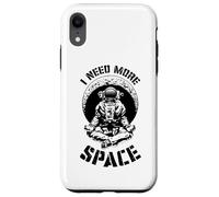 I Need More Space Yoga Astronaut Funny Retro Science Quote Case for iPhone XR