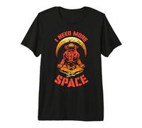 I Need More Space Yoga Astronaut Funny Retro Science Quote Premium T-Shirt