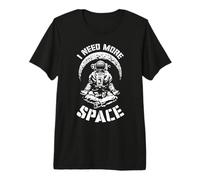 I Need More Space Yoga Astronaut Funny Retro Science Quote Premium T-Shirt