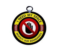 I Need My Space - Respect Our Boundaries Patch Tab - High-Visibility Tag for Harnesses, Leads, or Bags - Advocacy for Dogs and People