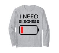 I Need Skegness Low Battery Funny UK Seaside Holiday Top Long Sleeve T-Shirt
