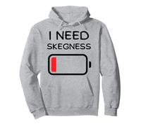 I Need Skegness Low Battery Funny UK Seaside Holiday Top Pullover Hoodie
