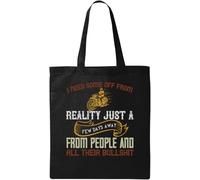 I Need Some Off From Reality Just A Few Days Away From People And Their Bullshit Natural Ecological Cotton Tote Bag Black