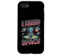 I Need Space Funny Alien Astronaut Retro Planet Case for iPhone SE (2020) / 7/8