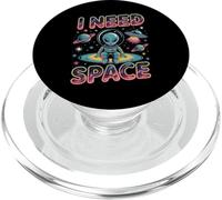 I Need Space Funny Alien Astronaut Retro Planet PopSockets PopGrip for MagSafe