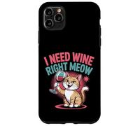 I Need Wine Right Meow Funny Cat Humor Case for iPhone 11 Pro Max