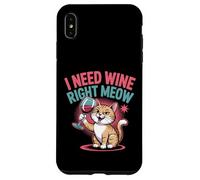 I Need Wine Right Meow Funny Cat Humor Case for iPhone XS Max