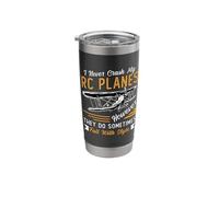 I Never Crash My RC Planes Airplane Pilot Vintage RC Plane Stainless Steel Insulated Tumbler