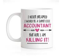 I Never Dreamed I Would Be A Accountant 11 Oz Novelty Mug, Funny Office Ceramic Novelty Ceramic Drinking Cup, Gifts for Accountant Certified Accountant CPA, Career Pride Motivational Gifts