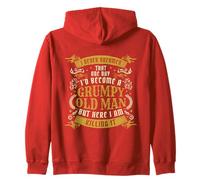I Never Dreamed I'd Become a Grumpy Old Man Funny Dad Quote Zip Hoodie