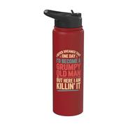 I Never Dreamed that I'd Become A Grumpy Old Man Stainless Steel Insulated Water Bottle
