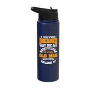 I Never Dreamed that One Day I'd Become a Grumpy Old Man Stainless Steel Insulated Water Bottle