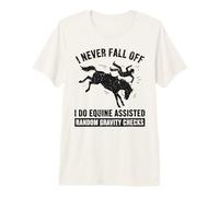 I Never Fall Off Horseback Riding Equestrian Funny Horse Premium T-Shirt