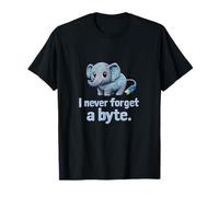 I Never Forget a Byte Data Science Elephant Graphic T-Shirt