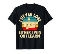 I Never Lose Either I Win Or I Learn, Retro Distressed Chess T-Shirt