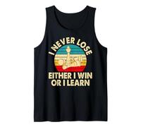 I Never Lose Either I Win Or I Learn, Retro Distressed Chess Tank Top