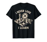 I Never Lose I Learn Chess Player Chess Board T-Shirt