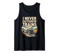 I Never Outgrew Trains Retro Steam Railway Tank Top