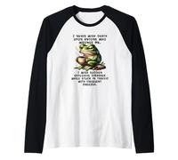 I Never Wish Death Upon Anyone who Wrongs me Frog Raglan Baseball Tee