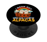 I Noah Guy Who Had A Pair Of Alpacas Noah's Ark Religious PopSockets Adhesive PopGrip
