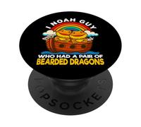 I Noah Guy Who Had A Pair Of Bearded Dragons Noah's Ark Cute PopSockets Adhesive PopGrip