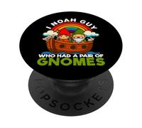 I Noah Guy Who Had A Pair Of Gnomes Noah's Ark Gardening PopSockets Adhesive PopGrip