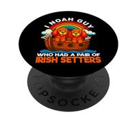 I Noah Guy Who Had A Pair Of Irish Setters Noah's Ark Dog PopSockets Adhesive PopGrip