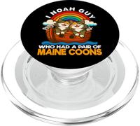 I Noah Guy Who Had A Pair Of Maine Coons Noah's Ark Cat PopSockets PopGrip for MagSafe