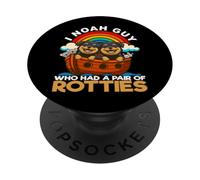 I Noah Guy Who Had A Pair Of Rotties Noah's Ark Rottweiler PopSockets Adhesive PopGrip