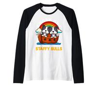 I Noah Guy Who Had A Pair of Staffy Bulls Noah's Ark Raglan Baseball Tee