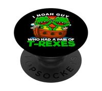 I Noah Guy Who Had A Pair Of T-Rexes Noah's Ark Dinosaur Pun PopSockets Adhesive PopGrip