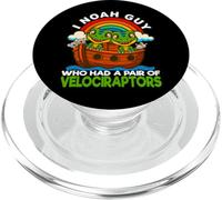 I Noah Guy Who Had A Pair Of Velociraptors Noah's Ark Raptor PopSockets PopGrip for MagSafe