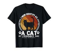 I Now Identify As A Cat My Pronouncs Are Meow & Purrr Feline T-Shirt