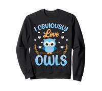 I Obviously Love Owls Funny Nocturnal Bird Owl Lover Sweatshirt