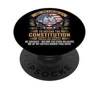 I Once Took A Solemn Oath To Defend The Constitution Veteran PopSockets Adhesive PopGrip